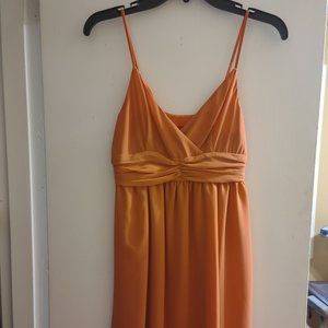 Chiffon apricot coloured dress size 2
